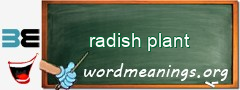 WordMeaning blackboard for radish plant